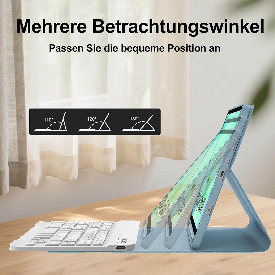 Tastatur für Samsung Galaxy Tab A11 8.7 Zoll 2025/A9 2023, Hülle mit Tastatur für Samsung Tab A11 Ma