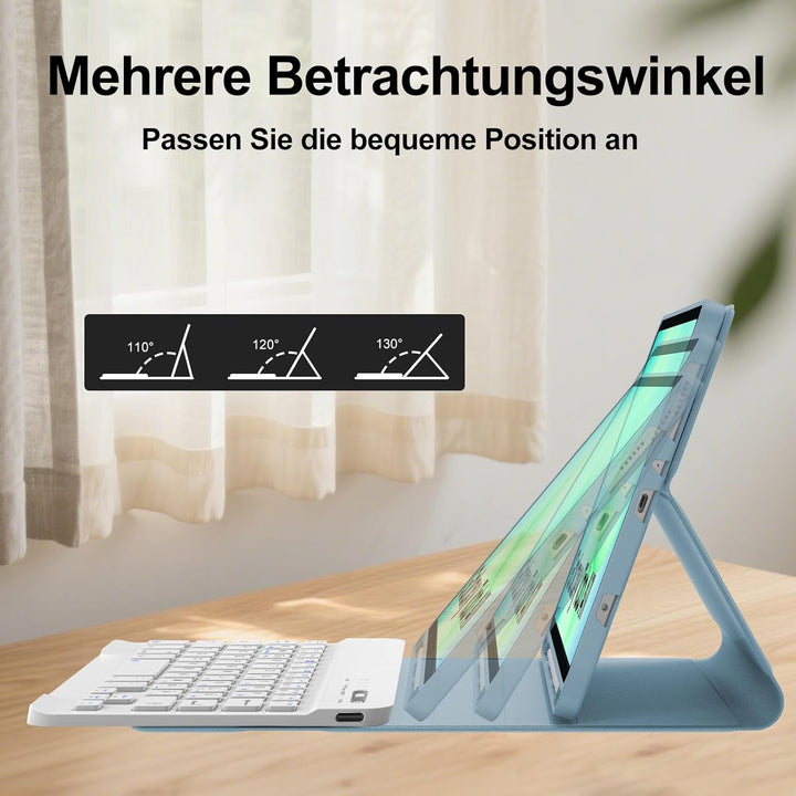 Tastatur für Samsung Galaxy Tab A11 8.7 Zoll 2025/A9 2023, Hülle mit Tastatur für Samsung Tab A11 Ma
