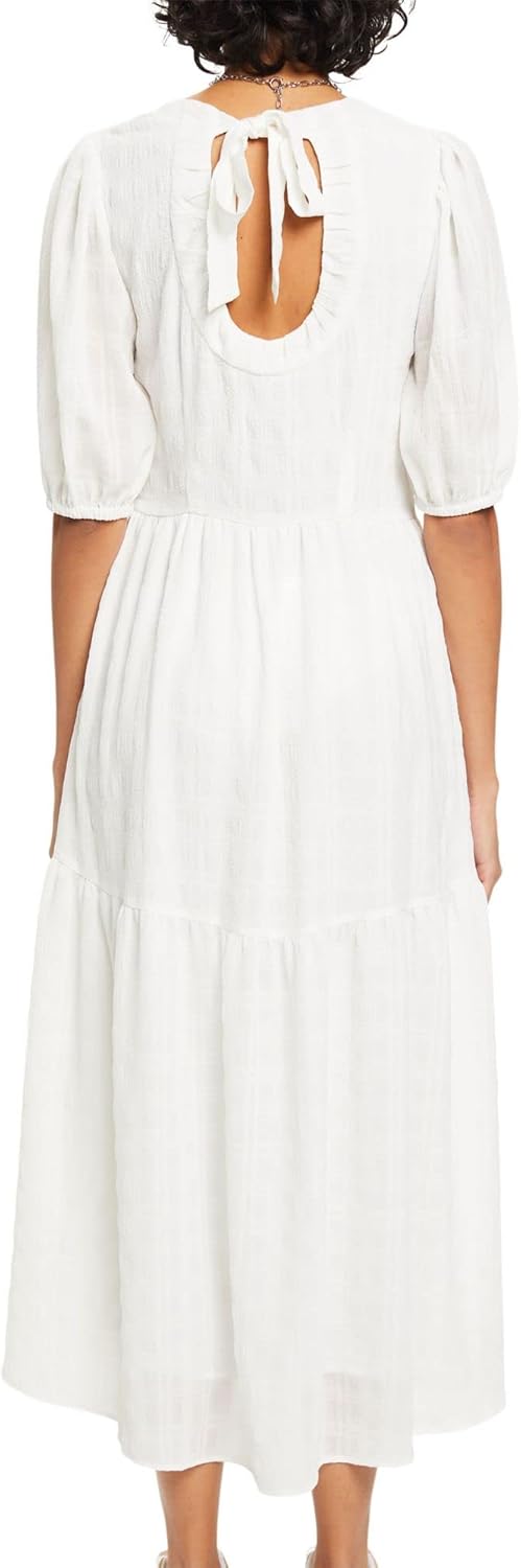 Esprit Collection Leichtes Midikleid mit Ballonärmeln