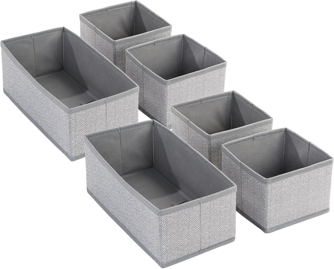 mDesign 2er-Set Baby Organizer mit je 3 Boxen – Aufbewahrungsbox in 2 Grössen für Windeln, Feuchttüc