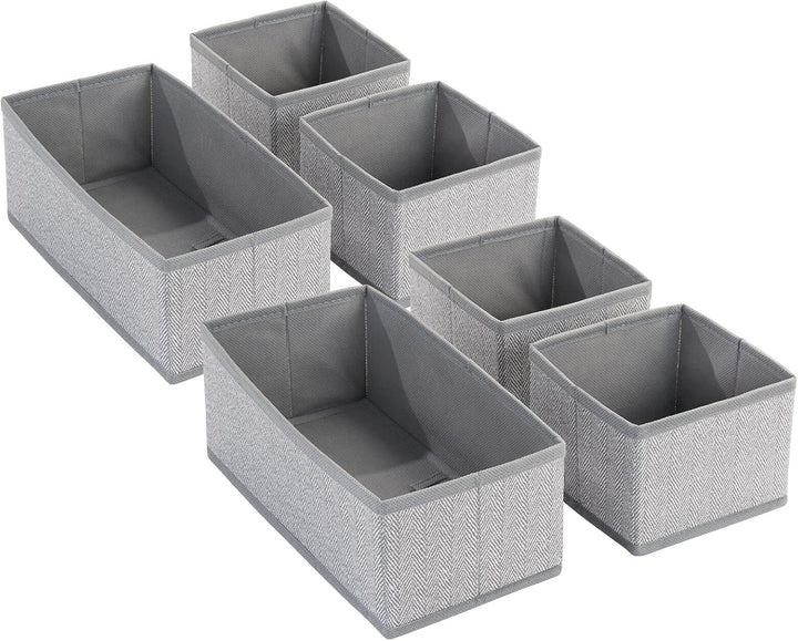 mDesign 2er-Set Baby Organizer mit je 3 Boxen – Aufbewahrungsbox in 2 Grössen für Windeln, Feuchttüc
