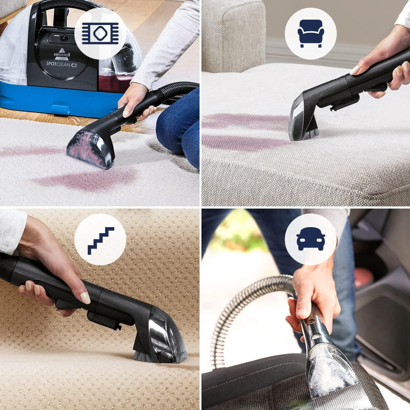 BISSELL SpotClean C3 + Stain Trapper Aufsatz zur Fleckenreinigung | Teppich & Polsterreiniger | Tepp