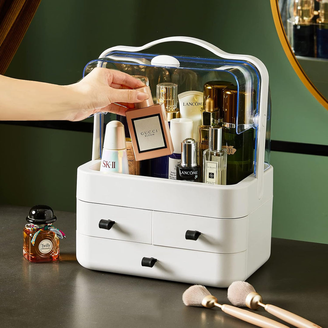 RMAN Make Up Kosmetik Organizer, 180° Drehbarer Beauty Organizer Multifunktionale Aufbewahrung Schmi