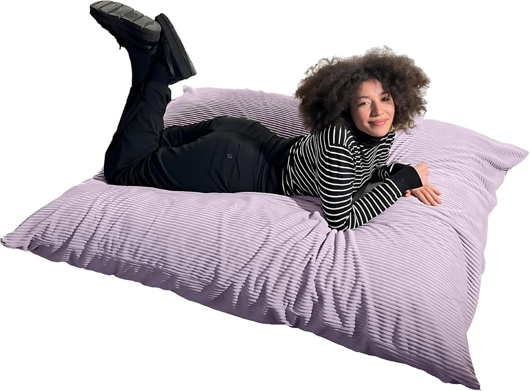 bananair - Sitzsack XXL aus Cordstoff Breit Gerippt für Kinder und Erwachsene - Weich und Bequem - M