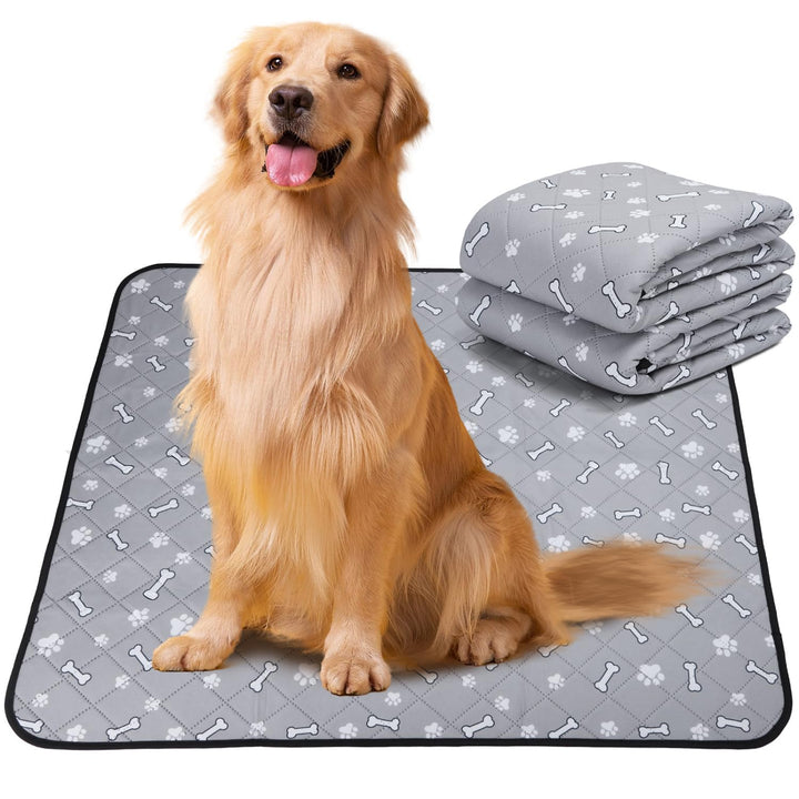 Nobleza Wiederverwendbare Welpenunterlagen, 2er Set Waschbar Haustier-Urinunterlage, 150 x 120 cm Sc