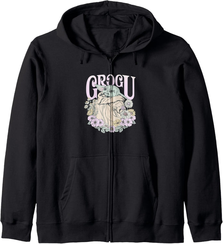 Star Wars: The Mandalorian Grogu Surrounded By Flowers Kapuzenjacke