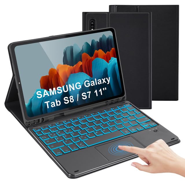 LAMA Tastatur Hülle mit Touchpad für Samsung Galaxy Tab 10.9&