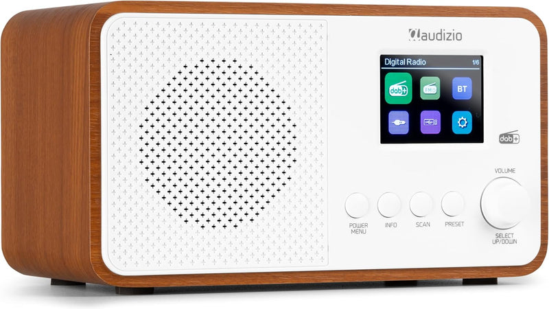 Audizio Avio - Kompaktes DAB Plus Radio mit Bluetooth, Digitalradio, FM & UKW, AUX, 30 Watt Lautspre