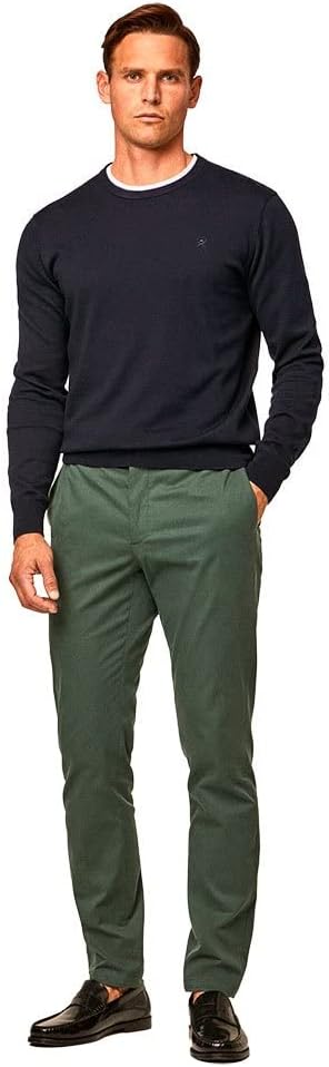 Hackett London Herren Perfect Tencel Chino Hose 32W / 34L Dark Green, 32W / 34L Dark Green