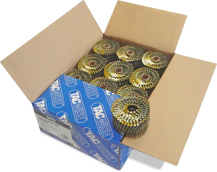 Tacwise 0429 Typ 2,7/64mm glänzende Flache Nägelspulering, 6.000 Stück, Grau, 6000