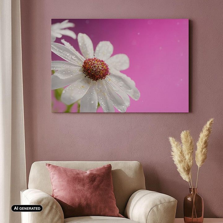 ARTTOR Bilder auf Leinwand 100x70cm Leinwandbild Blume frühling garten Gross Wanddeko Bild Schlafzim