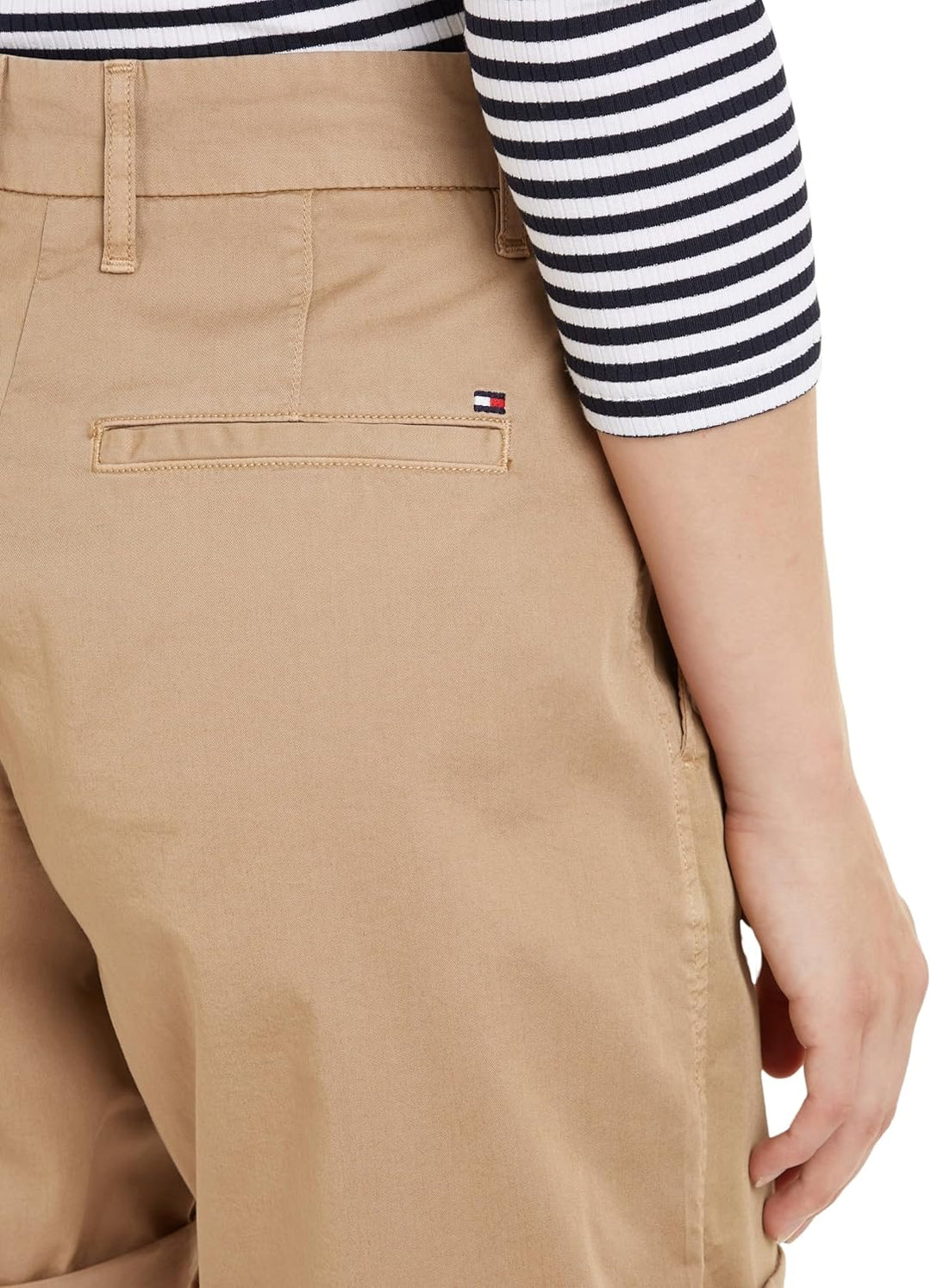 Tommy Hilfiger Damen CO Blend GMD Chino Short WW0WW42457 36 Beige (Beige), 36 Beige (Beige)