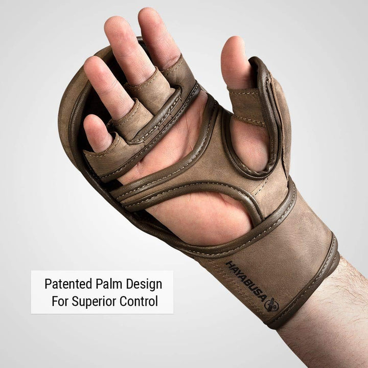 Hayabusa T3 LX 7oz Hybrid-Handschuhe aus Leder Ideal für Kampf S Braun, S Braun