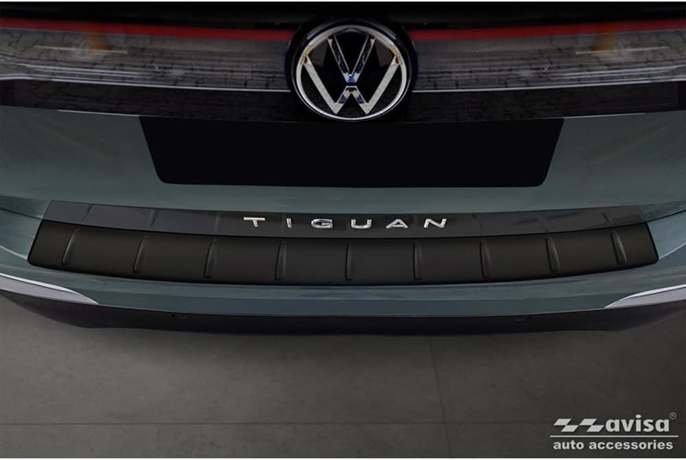 Avisa Matt-Schwarz Edelstahl Heckstossstangenschutz kompatibel mit Volkswagen Tiguan (CT1) 2024- 'Ri