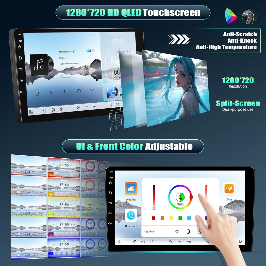 CAMECHO 4+64G 8-Kern Android 15 Navi Autoradio für Suzuki Splash Ritz Opel Agila 2004-2014, 9 Zoll Q
