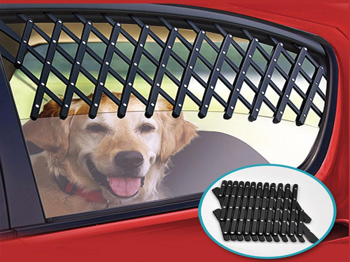 Preiswert&Gut 2 x Frischluftgitter für Hunde – Lüftungsgitter verstellbar Breite: 24-70cm Höhe: 23-7