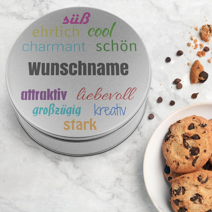 printplanet® - XL Keksdose personalisiert - Keks-Dose mit eigenem Wunschtext personalisieren - Plätz