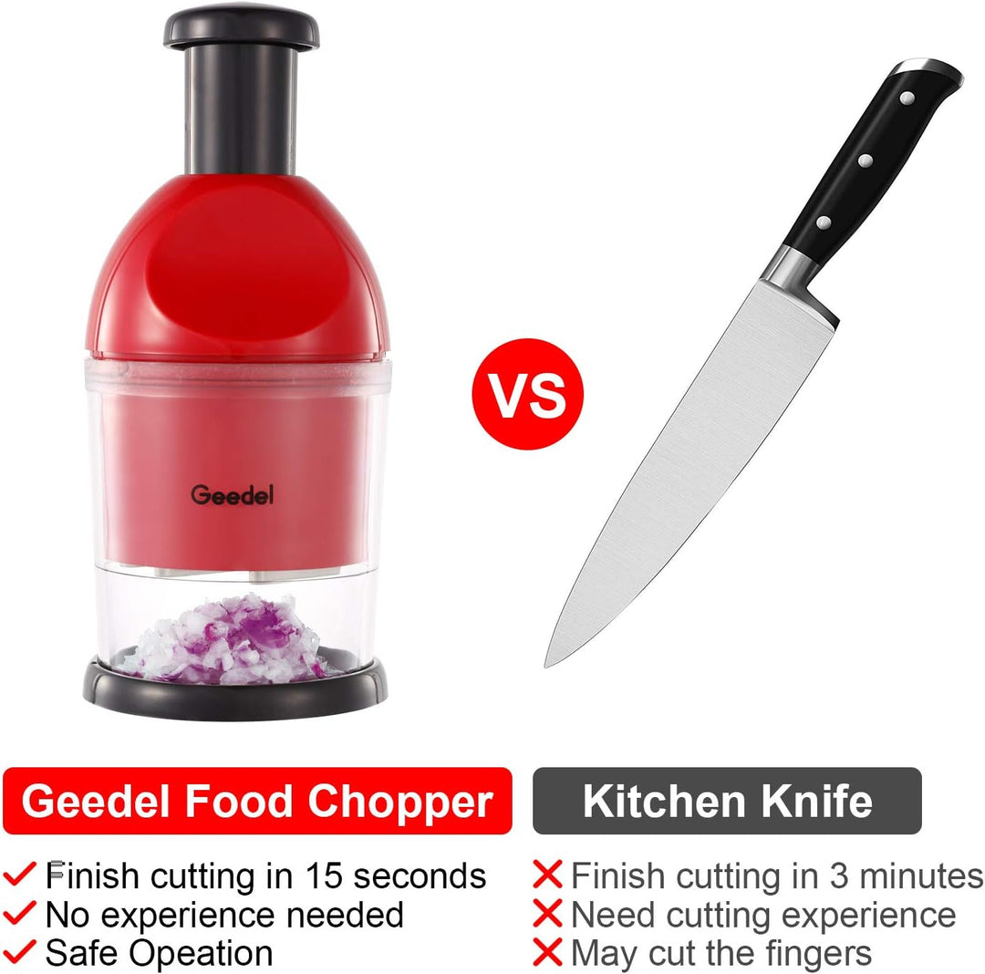 Manuelle Zerkleinerer, Knoblauch Zwiebelschneider Slap Chopper für Küche, Leicht Zu Reinigender Gemü