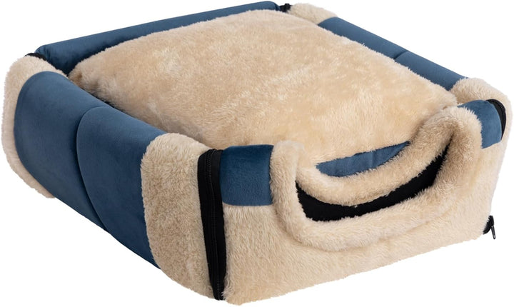 Hollypet Katzenbett Kleines Hundebett, 2-in-1 Faltbare Haustierbett für Katzen &amp; Kleine Hunde, Warme