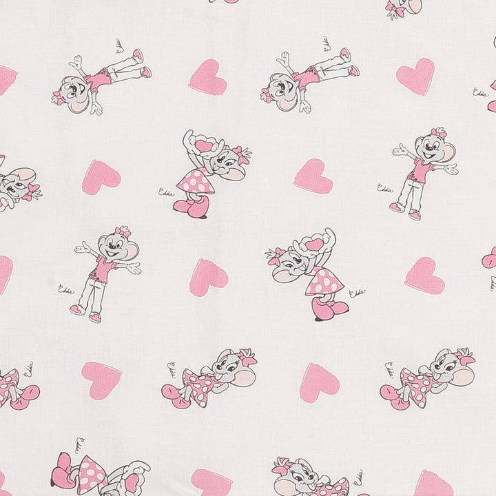 Babybettwäsche-Set EDDA | 100% Baumwolle | schadstoffgeprüft (80x80 cm, Rosa Herzen)