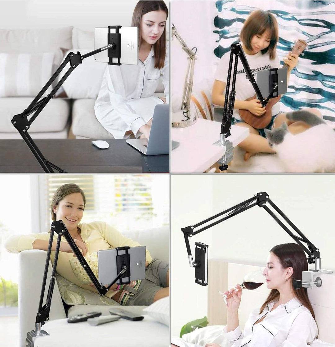 ZenCT Tablet-Halterung mit langem Schwenkarm, 3-stufig, verstellbarer Aluminium-Verriegelungsarm, Ta