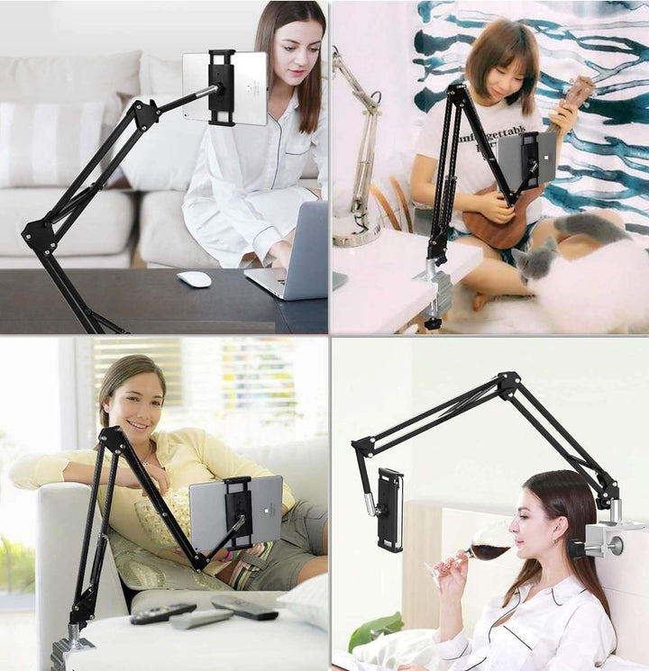 ZenCT Tablet-Halterung mit langem Schwenkarm, 3-stufig, verstellbarer Aluminium-Verriegelungsarm, Ta