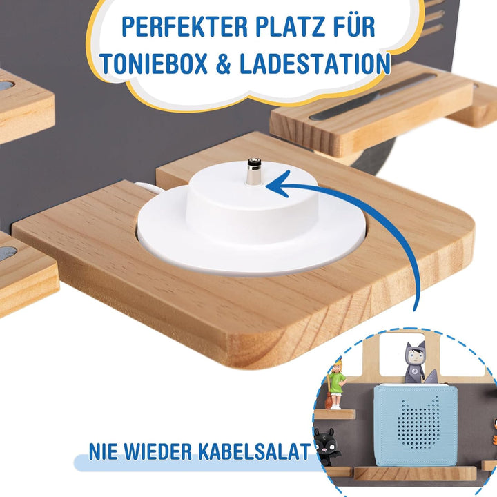 Todeco Tonie-Regal für Toniebox Hörfiguren, Magnetische Aufbewahrung für 20-25 Tonie, Perfekte Tonie