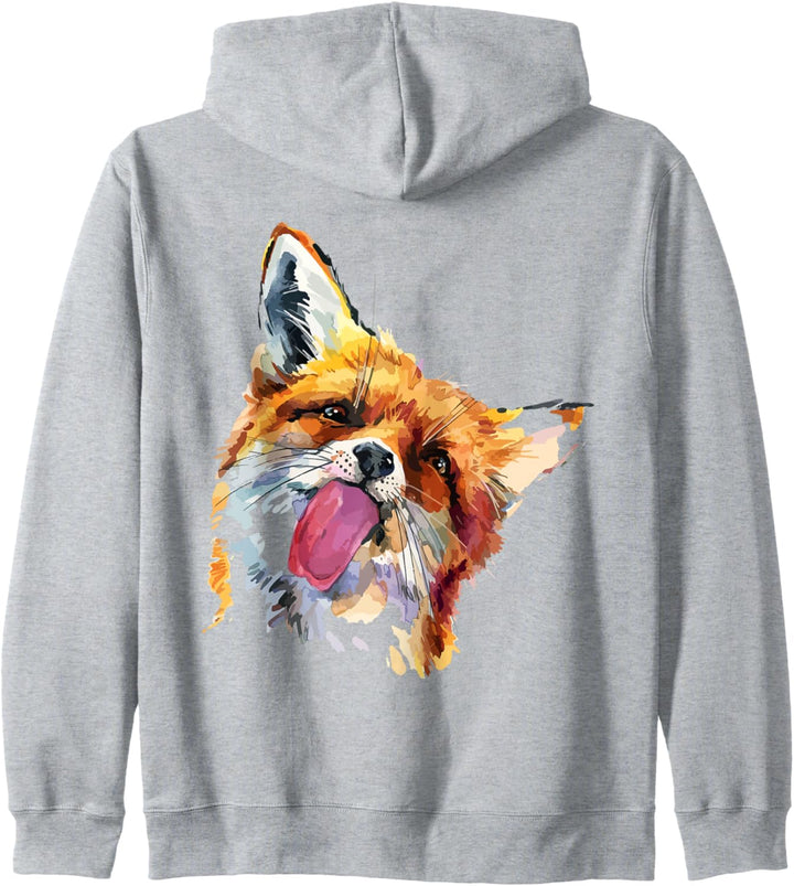 Fuchs, Handbemalter Fuchs Kapuzenjacke