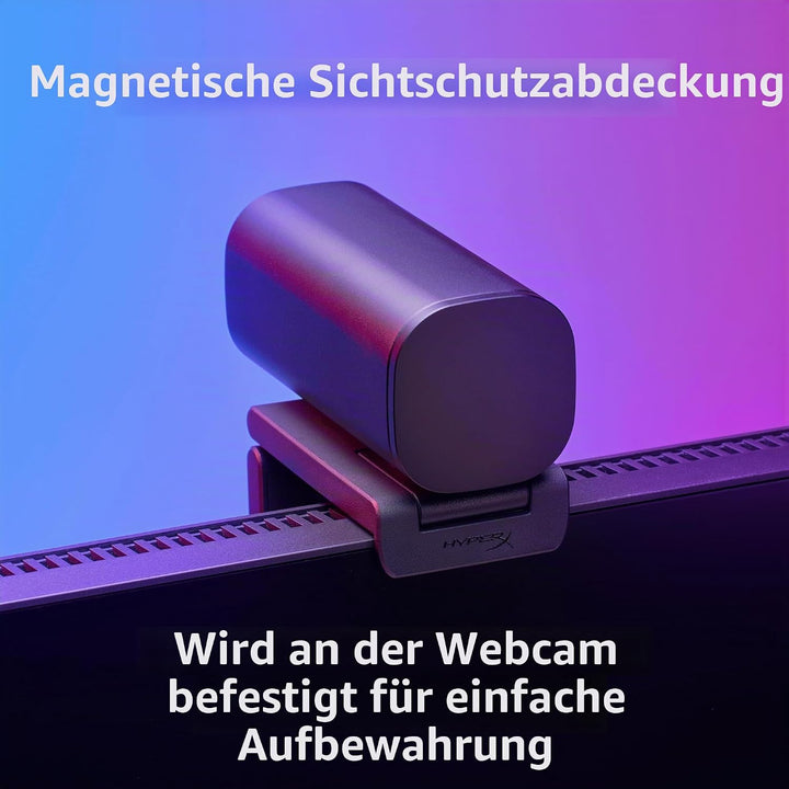 HyperX Vision S – Webcam, 4K-Videoaufzeichnung @ 30 fps, 90° Sichtfeld, reaktionsschneller Autofokus