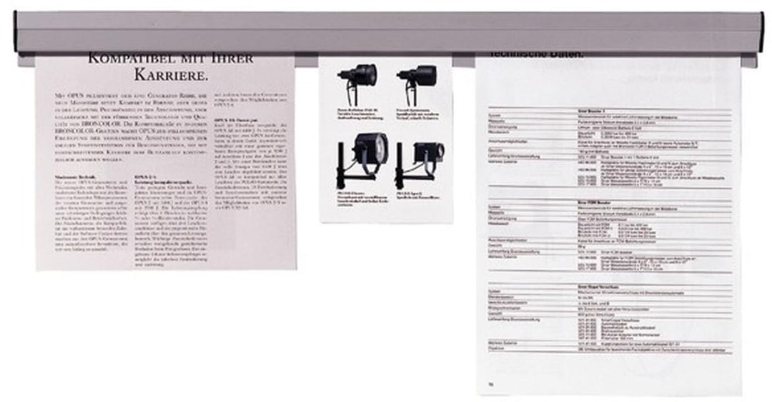 FRANKEN Papierklemmschiene, 88 x 4 cm, grau, Kunststoff, PKS88 88 cm, 88 cm