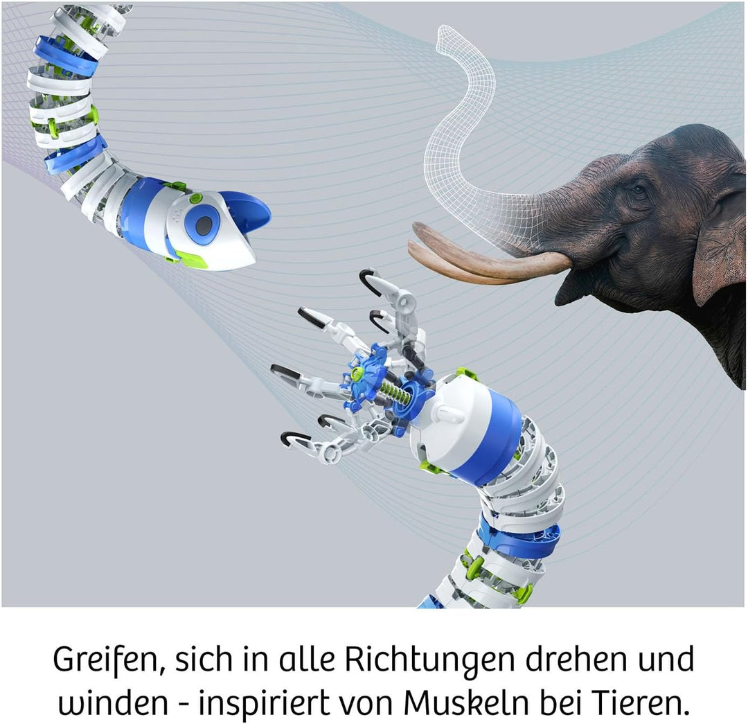 KOSMOS 621279 Bionic Robotic Arm, der Innovative Flex-Greifarm, Bausatz für Bionic Roboter, Einführu