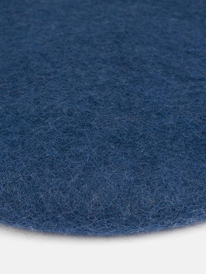 myfelt Flache Filz Sitzauflage, Filz Stuhlauflage - Alva - rund, Ø 36 cm, Dunkelblau, Dunkelblau