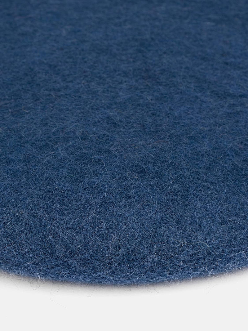 myfelt Flache Filz Sitzauflage, Filz Stuhlauflage - Alva - rund, Ø 36 cm, Dunkelblau, Dunkelblau
