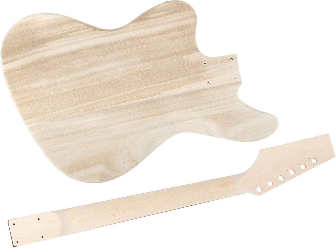 Rocktile DIY JAG Bausatz E-Gitarre - "Do-it-yourself" Bausatz JAG-Style - Korpus: Paulownia - Hals: