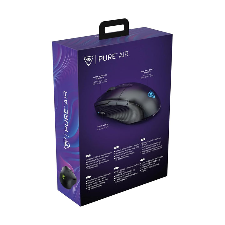 Turtle Beach Pure Air – Ultraleichte, kabellose und ergonomische RGB-Gaming-Maus, optischer Sensor m