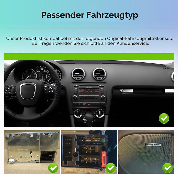 4G+128G Rimoody 9" Android Autoradio für Audi A3 S3 RS3 8P 8V 8PA 2003-2012 Wireless Carplay Stereo