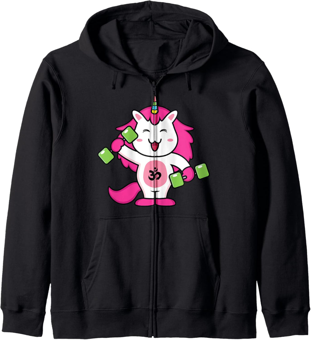 Yoga Gewichte Workout Cute Unicorn - Yoga Lovers Kapuzenjacke