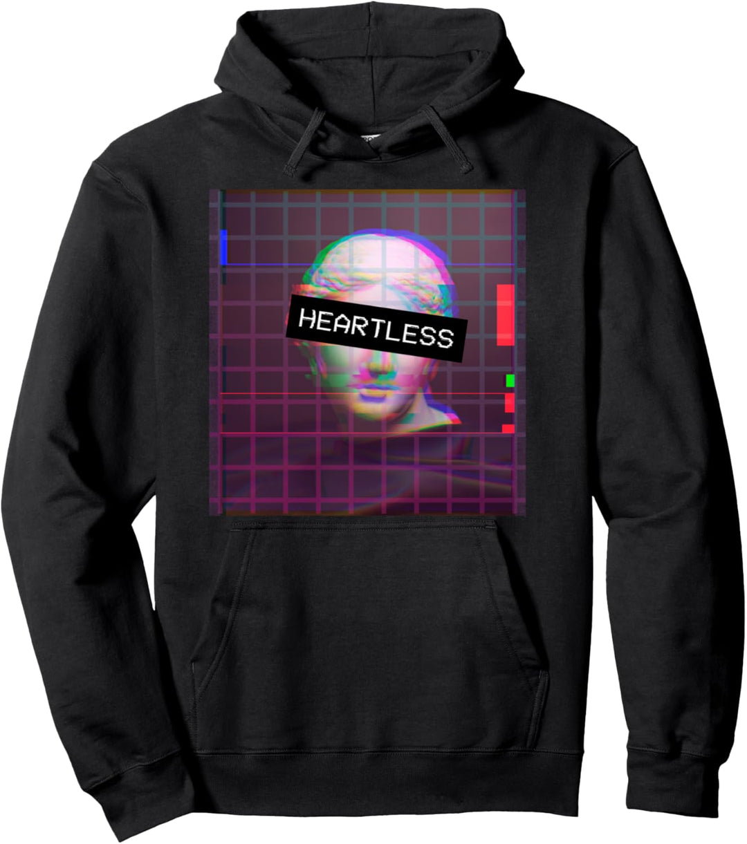 Heartless - Vaporwave Aesthetic David Statue Eboy Egirl Pullover Hoodie