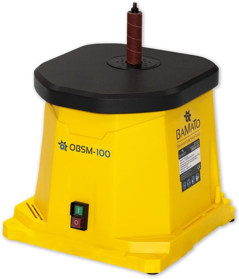 BAMATO oszillierender Spindelschleifer OBSM-100 | inkl. XXL-Zubehörset | Schleifhöhe 98 mm | 450 Wat