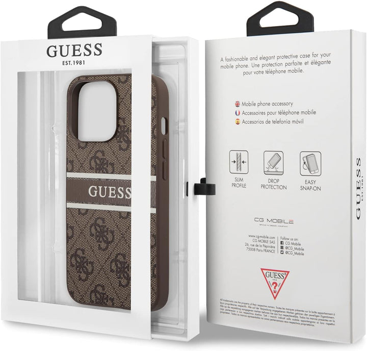Guess GUHCP13L4GDBR Hülle für iPhone 13 Pro / 13 6" 1 braun 4G Stripe other, other