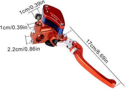 Motorradhydraulische Bremspumpe Paar 22-mm-CNC-Kupplungsgeberzylinderhebel einstellbar für Ersatztei