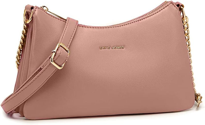David Jones - Damen Kleine Umhängetasche - Frau Kette Tasche Schultertasche PU Leder Multi Taschen -