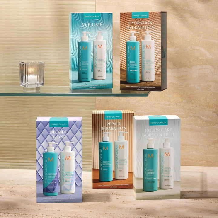 Moroccanoil Lila Shampoo und Conditioner für perfektes Blond, Halbliter-Set Moroccanoil Blonde Perfe