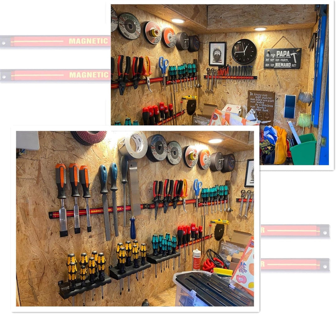 GIANTEX 6x Werkzeug Magnetleiste Set 46 cm magnetschiene magnetische Werkzeughalter Wand inkl. Monta