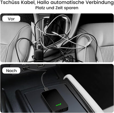 CarlinKit 5.0 2-in-1-Adapter, kabelgebundenes zu drahtlosem CarPlay, Android Auto, automatische Verb