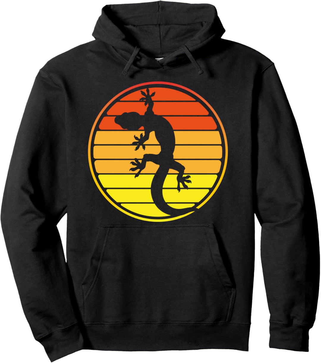 Retro Reptilientier Gecko Pullover Hoodie