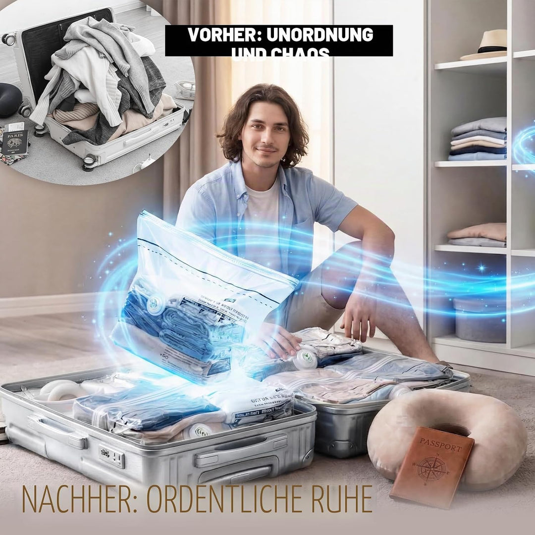 TAILI Vakuum-Aufbewahrungsbeutel, Vakuumbeutel für Kleidung, Kompressionsbeutel für Kleidung, Decken