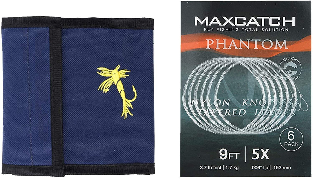 MAXIMUMCATCH 6er pro Packung Fliegenvorfach mit Einer Tasche für Fliegenfischen Vorfach aufbewahren