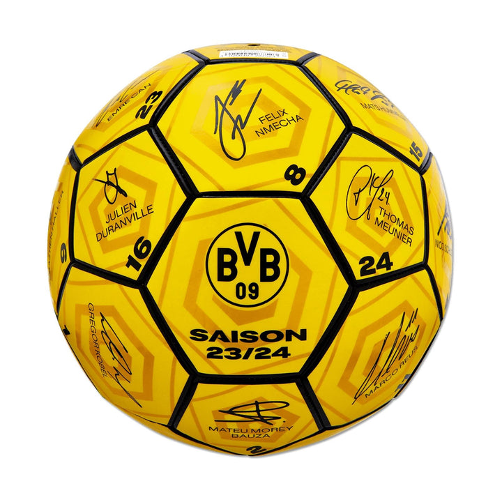 Borussia Dortmund Unisex Jugend BVB Unterschriftenball 2023/24 Fussball, Gelb, 5 Single, Single