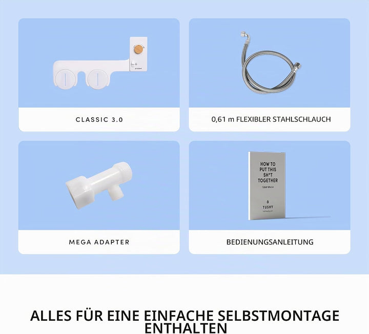 TUSHY Classic 3.0 Bidet-Toilettensitz-Aufsatz, nicht elektrischer, selbstreinigender Wassersprüher m